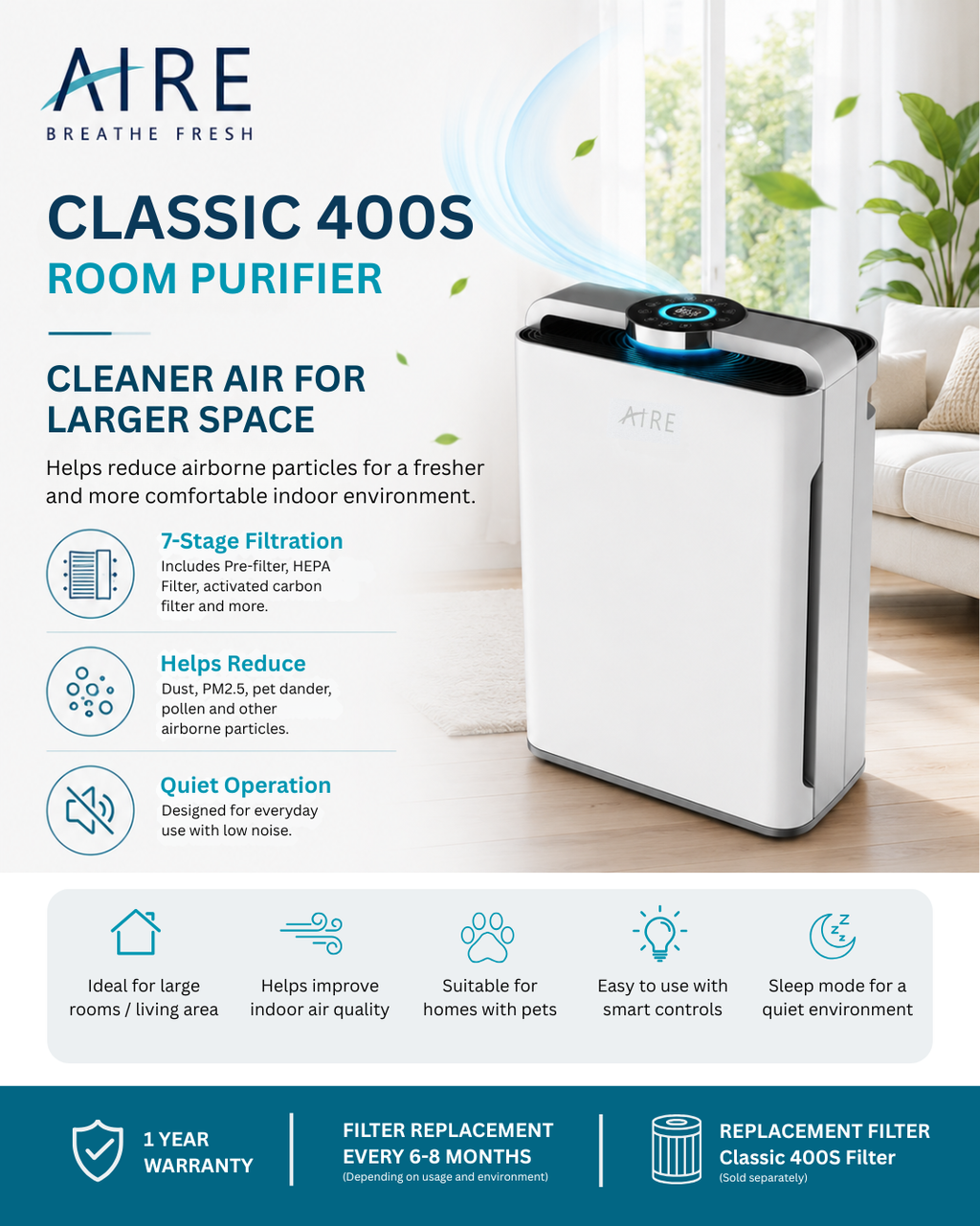 AIRE Classic 400S Air Purifier