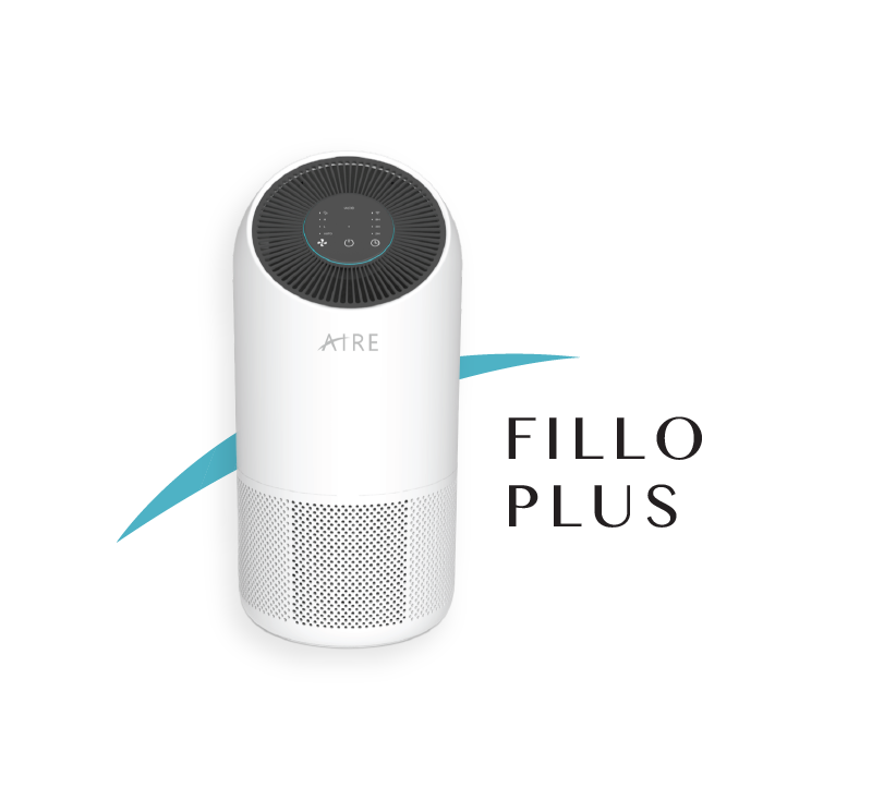 AIRE Fillo Plus smart air purifier, compact white unit for bedrooms