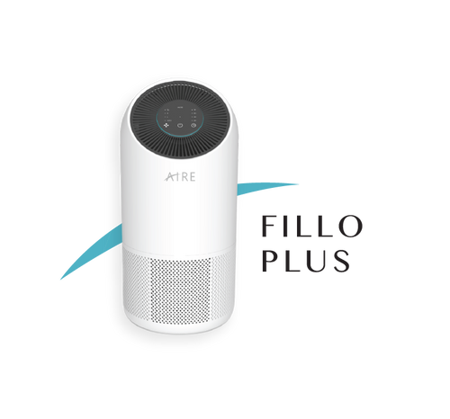 AIRE Fillo Plus smart air purifier, compact white unit for bedrooms