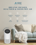 AIRE Fillo Plus smart air purifier, compact white unit for bedrooms